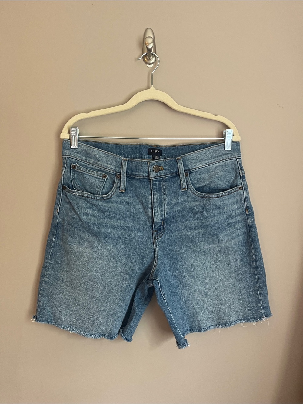J Crew Factory High-Rise Cutoff 7” Boy Jean Short size 30